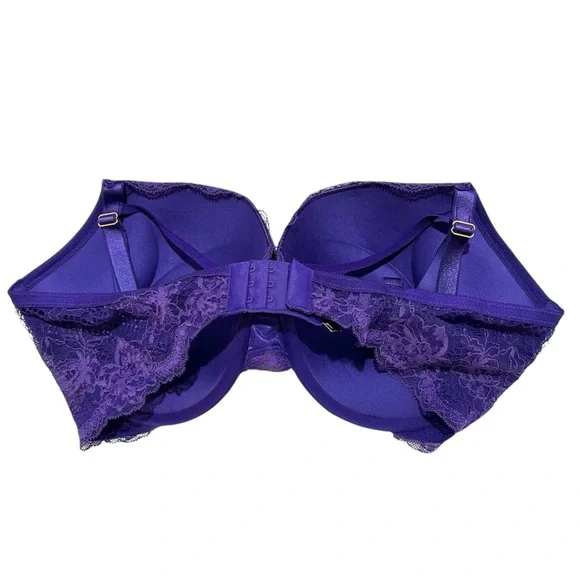 VICTORIA'S SECRET Bombshell Adds 2-cup sizes Strappy Fishnet Floral 38DD/38E - Picture 5 of 11